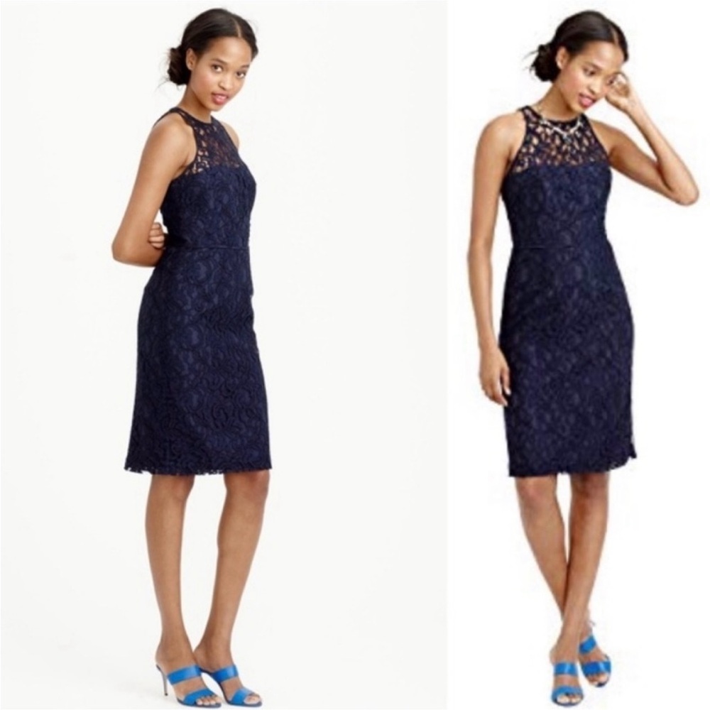 J Crew Pamela Cocktail Dress in Black Size 8